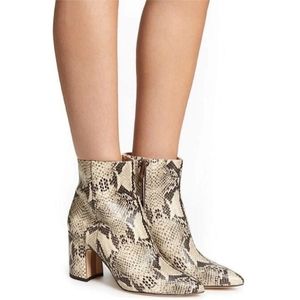 Sam Edelman Snakeskin Hilty Ankle Boots - 8M